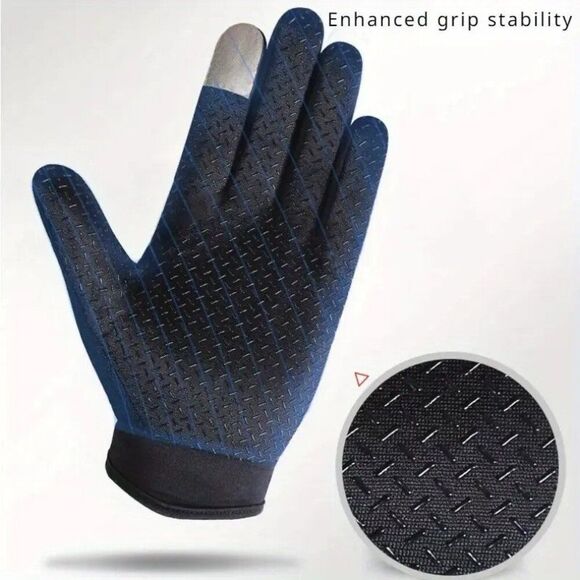 1 Pair Lightweight Breathable Unisex Full-finger Gloves for Outdoor Riding - Picture 2 of 3